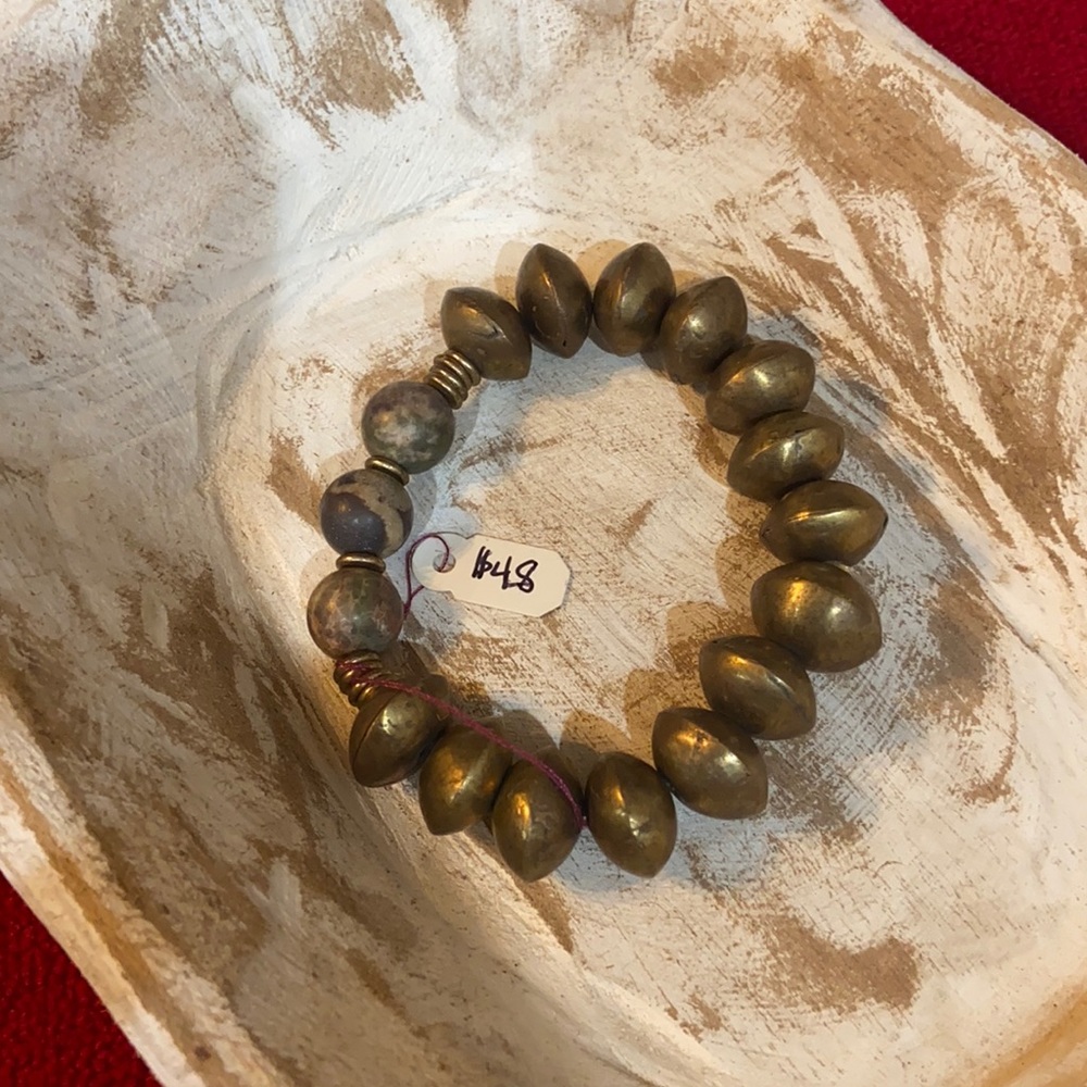 Bronze and stones bracelet